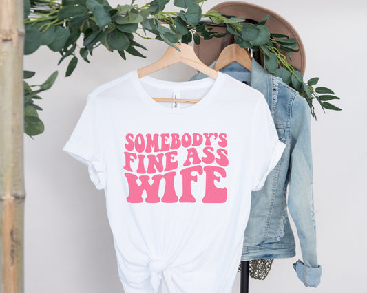 Fine Wife White/Pedal Pink Tee