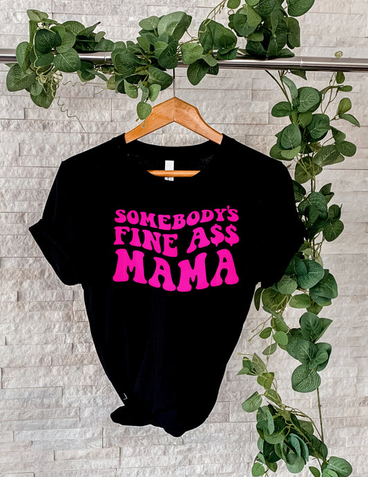 Fine Mama Black/Pink Tee