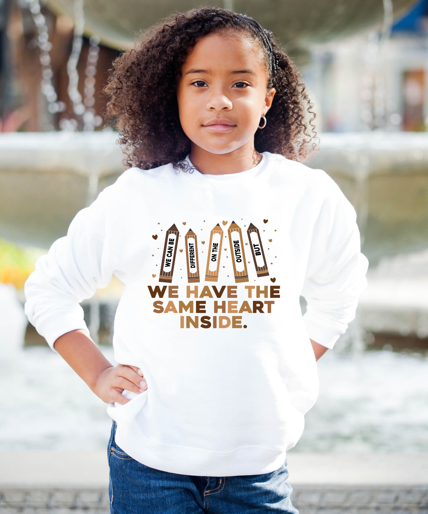 Youth Color of Heart Crewneck